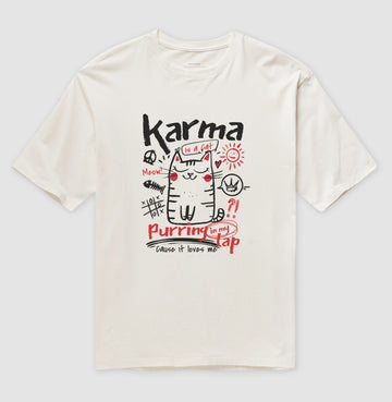 Camiseta Oversized Karma Cat