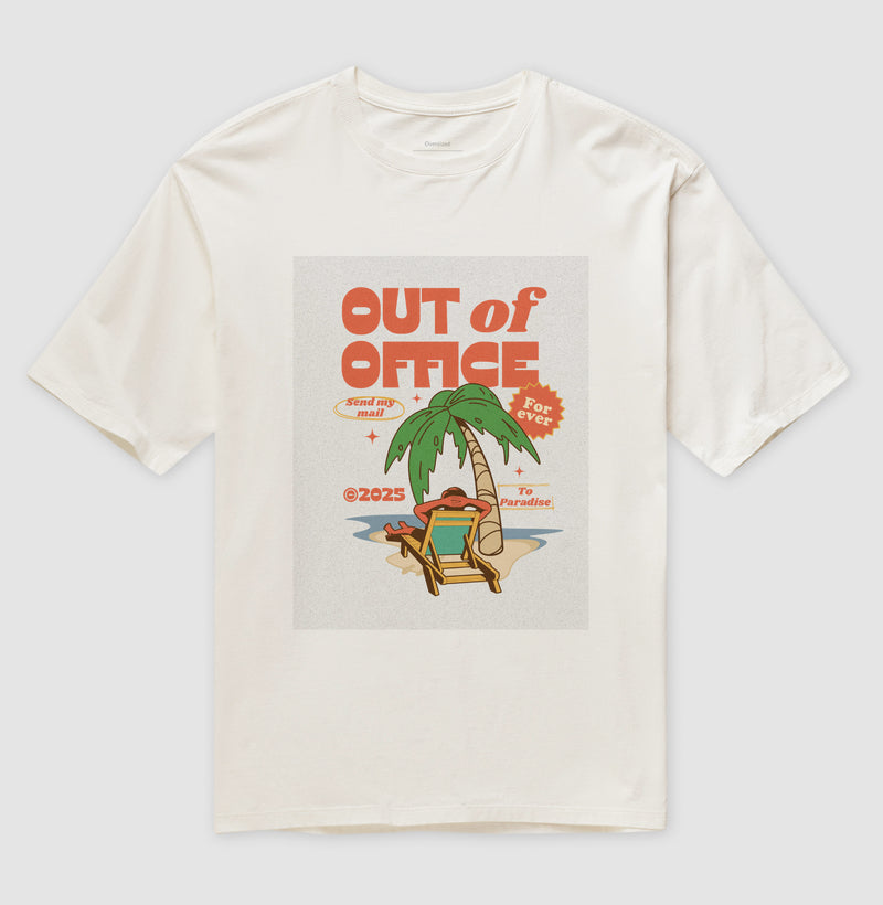 Camiseta Oversized Out Of Office