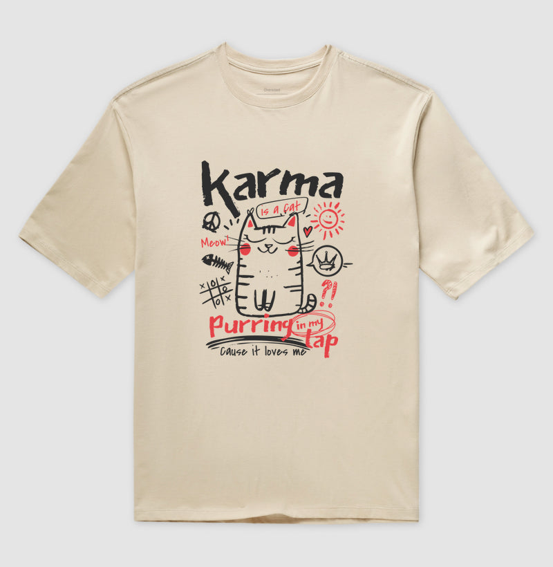 Camiseta Oversized Karma Cat
