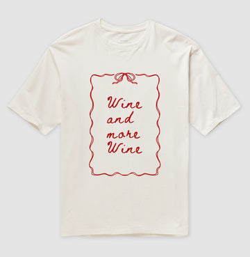Camiseta Oversized Wine And More Wine Venices